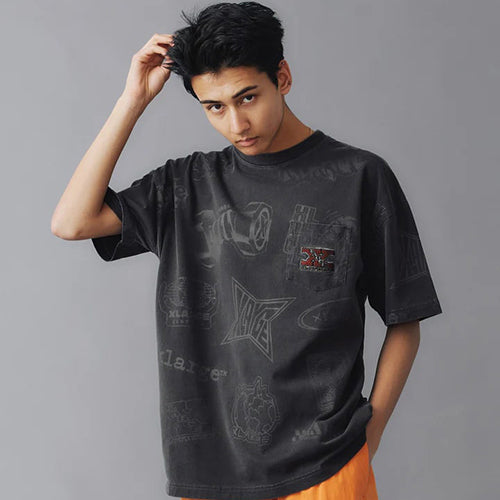ALLOVER PRINTED S/S POCKET TEE