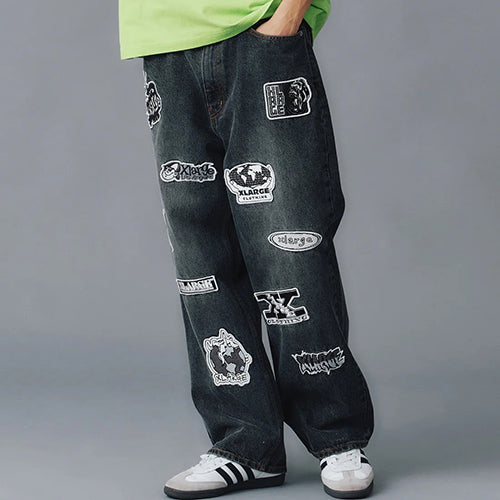 PATCHED DENIM PANTS