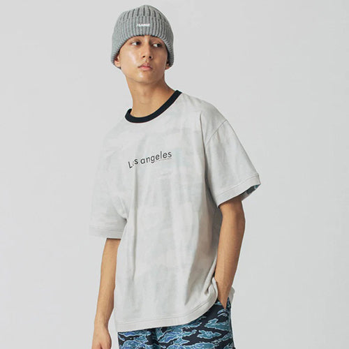 FADED CAMO RINGER S/S TEE