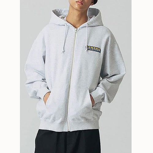 MULTI EMBLEM ZIP HOODED SWEATSHIRT