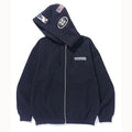 MULTI EMBLEM ZIP HOODED SWEATSHIRT