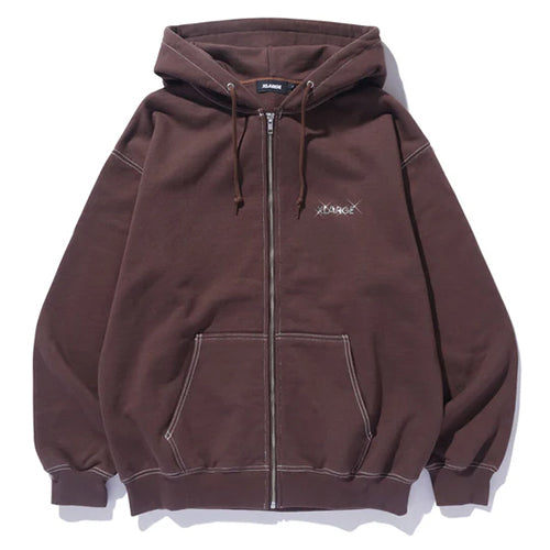 RHINESTONE OG ZIP HOODED SWEATSHIRT