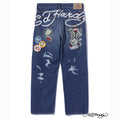 XLARGExED HARDY CRASH DENIM PANTS