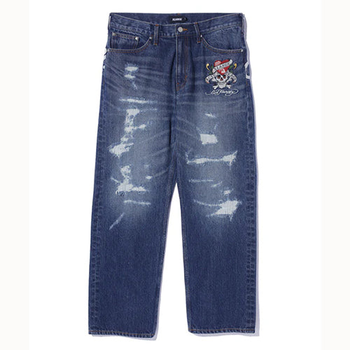 XLARGExED HARDY CRASH DENIM PANTS