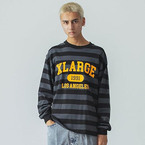STRIPED L/S TEE