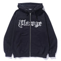 PATCHED LOGO ZIP UP HOODIE SWEATSHIRT