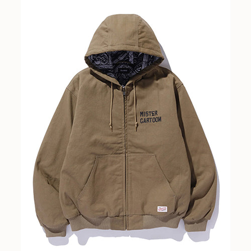XLARGE X MR.CARTOON HOODED WORK JACKET