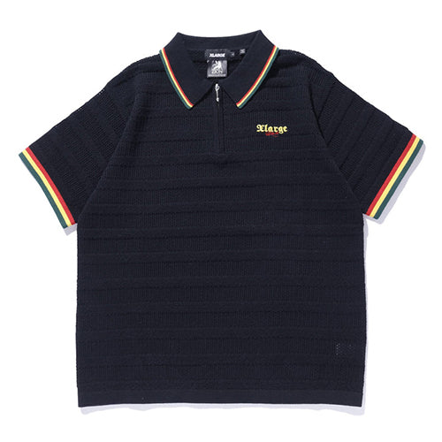 XLARGE X BOB MARLEY MESH KNIT POLO SHIRT