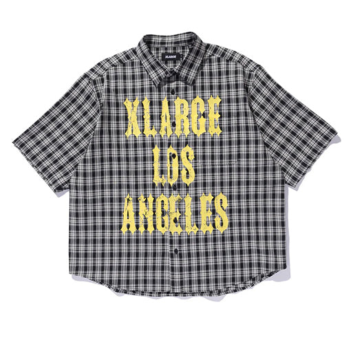 PRINTED PLAID S/S SHIRT