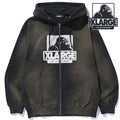 DISCHARGE PRINTED OG ZIP HOODED SWEATSHIRT