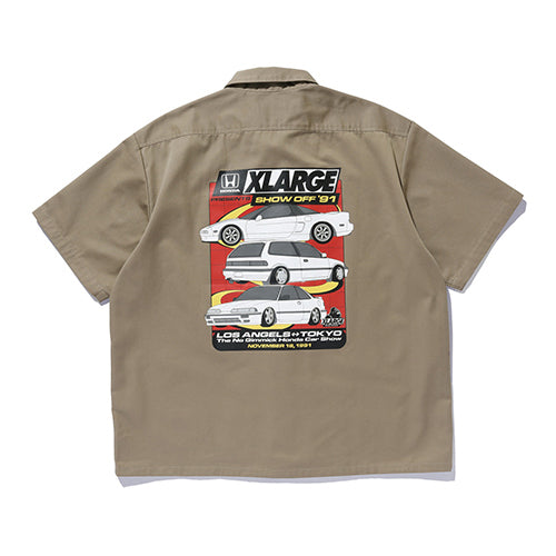XLARGE X HONDA SHOWOFF S/S WORK SHIRT