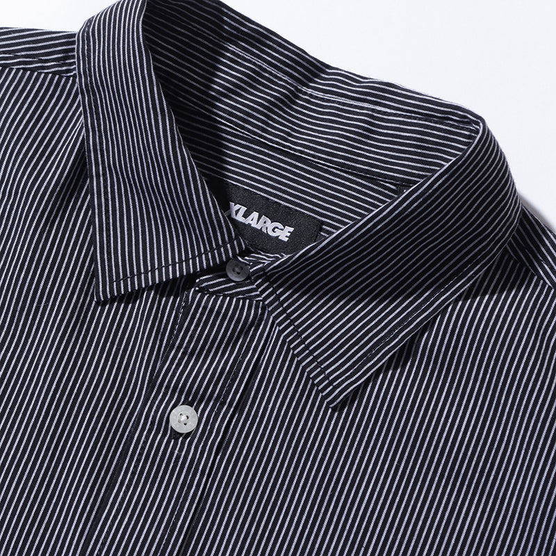 PIN STRIPE WORK S/S SHIRT - 101263014001