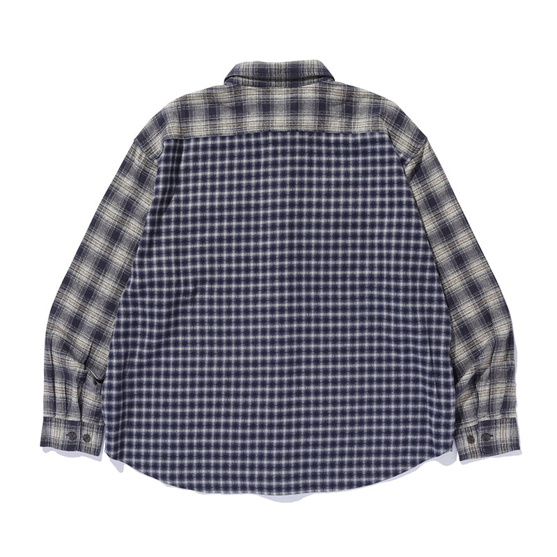 PLAID PANEL L/S SHIRT - 101263014003