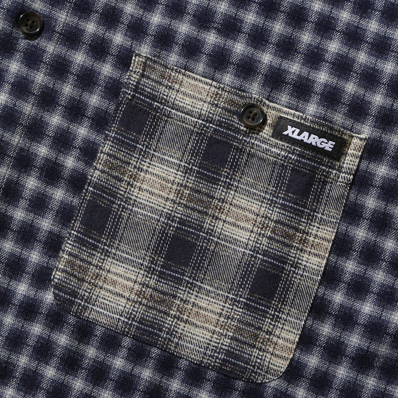 PLAID PANEL L/S SHIRT - 101263014003