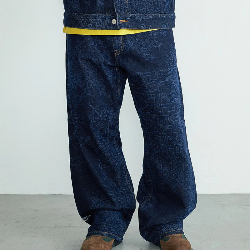 EMB DENIM PANTS - 101263031011