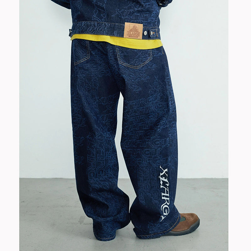 EMB DENIM PANTS - 101263031011