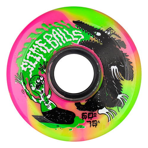 60MM JAY HOWELL OG SLIME PINK GREEN SWIRL 78A WHEELS
