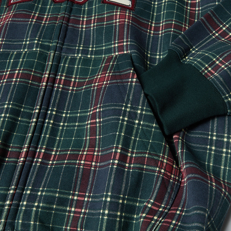 ARCH PLAID FZ HEAVYWEIGHT HOODIE