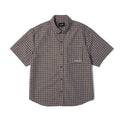 GALAXY PLAID SS WOVEN TOP