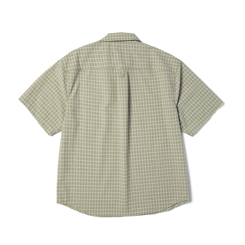 GALAXY PLAID SS WOVEN TOP
