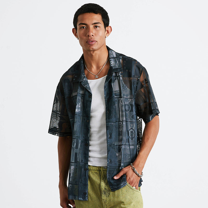 GLOBAL CURRENCY S/S LACE SHIRT - BU00271