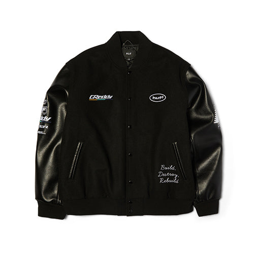 HUF X GREDDY VARSITY JACKET