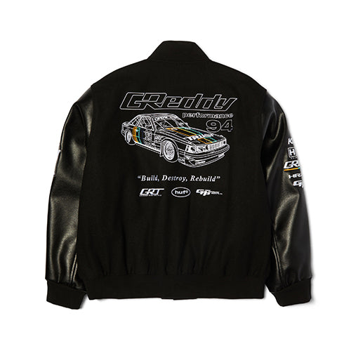HUF X GREDDY VARSITY JACKET