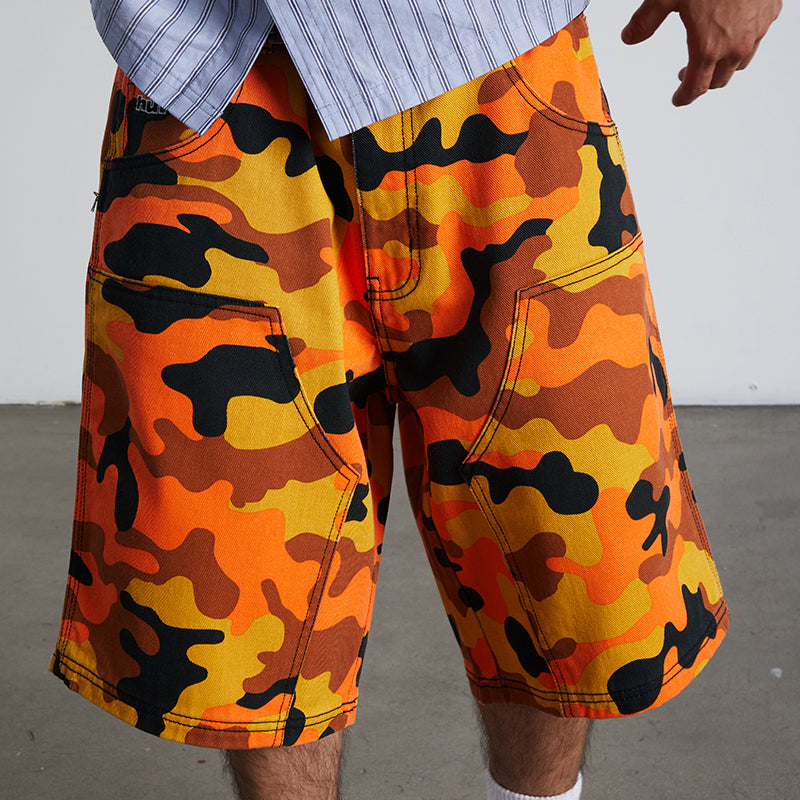 KINDA LOOSE DOUBLE KNEE CAMO SHORT - PT00387