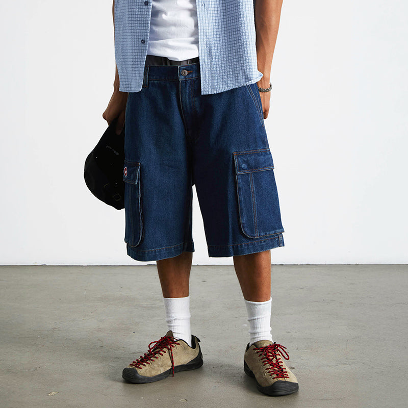 OVAL DENIM CARGO SHORT - PT00389
