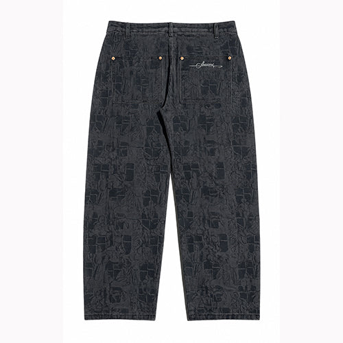FULL PRINT DOUBLE KNEE PANTS