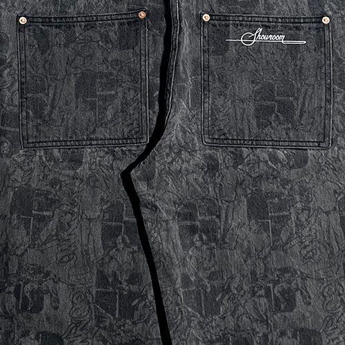 FULL PRINT DOUBLE KNEE PANTS