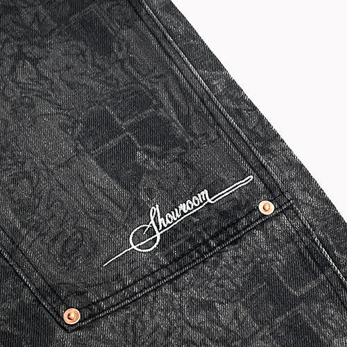 FULL PRINT DOUBLE KNEE PANTS