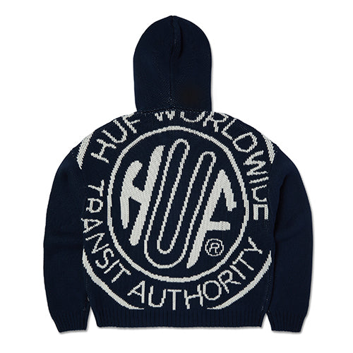TOKEN ZIP HOODED SWEATER